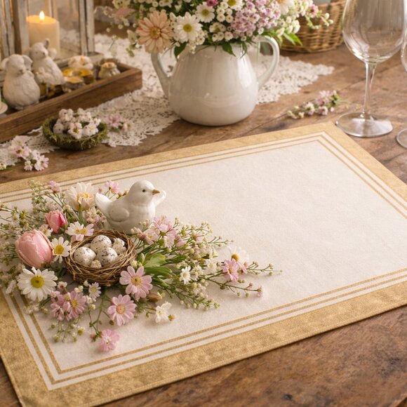 NWT Embroidered Very Elegant Place Mats Table Linens Set of 4 - Picture 3 of 16